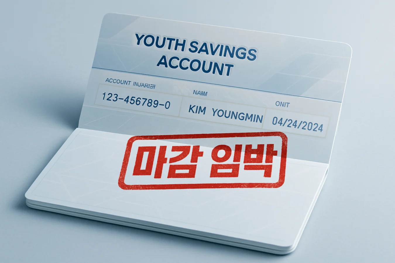 '마감 임박' 도장이 찍힌 청년도약계좌 통장 이미지