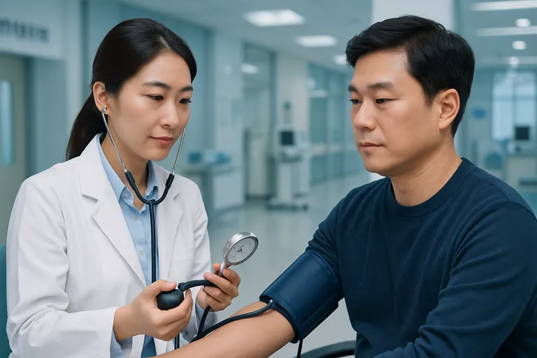 2025 공무원 채용 신체검사 비용, 기간, 준비물 총정리 꿀팁까지 5 병원에서 혈압을 재거나, 흉부 X선 촬영을 준비하는 등 실제 검사 과정을 연상시키는 이미지