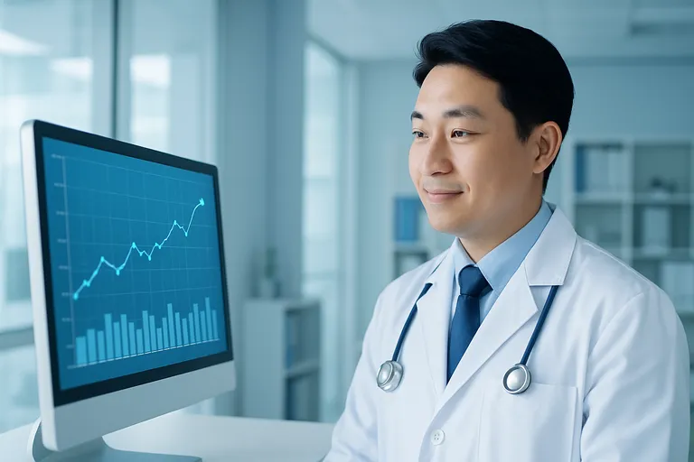 2025 공무원 채용 신체검사 비용, 기간, 준비물 총정리 꿀팁까지 2 의사 가운을 입은 사람이 신뢰감 있는 표정으로 차트를 보거나 설명